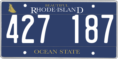 RI license plate 427187