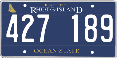 RI license plate 427189