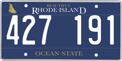 RI license plate 427191