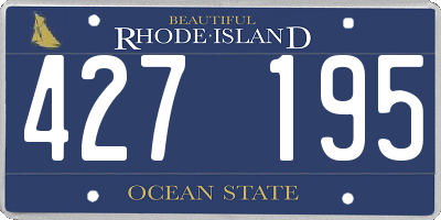 RI license plate 427195