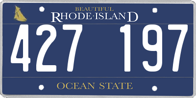 RI license plate 427197