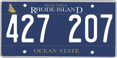 RI license plate 427207