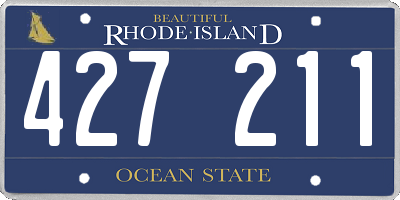 RI license plate 427211