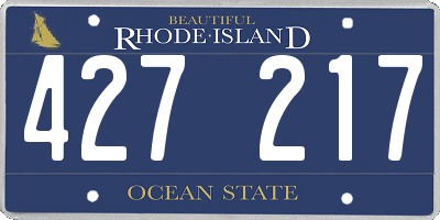 RI license plate 427217
