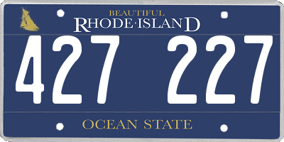 RI license plate 427227