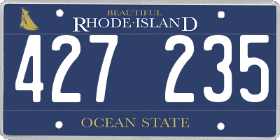 RI license plate 427235