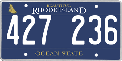 RI license plate 427236