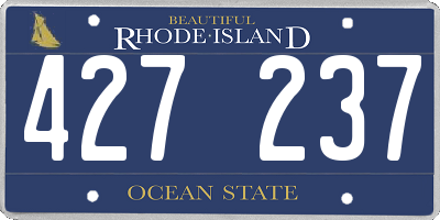 RI license plate 427237