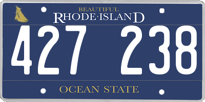 RI license plate 427238