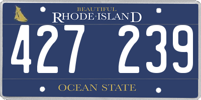 RI license plate 427239