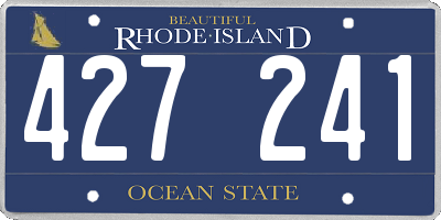 RI license plate 427241
