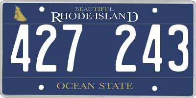 RI license plate 427243