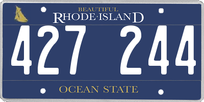 RI license plate 427244