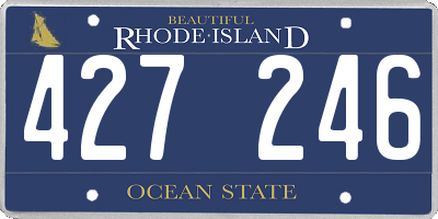 RI license plate 427246