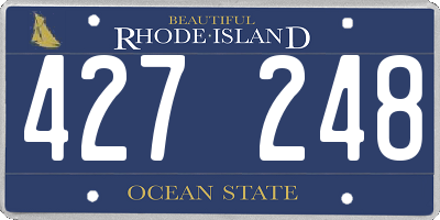 RI license plate 427248