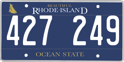 RI license plate 427249