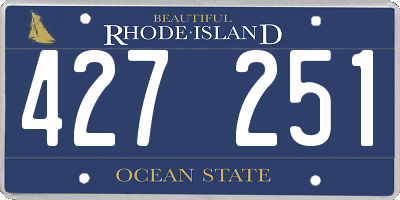 RI license plate 427251