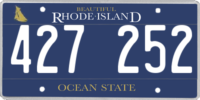 RI license plate 427252
