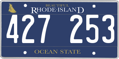 RI license plate 427253