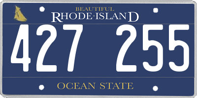 RI license plate 427255