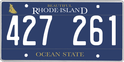 RI license plate 427261