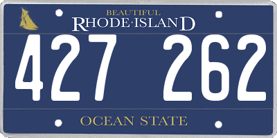 RI license plate 427262