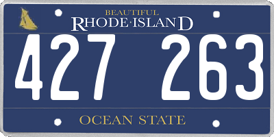 RI license plate 427263