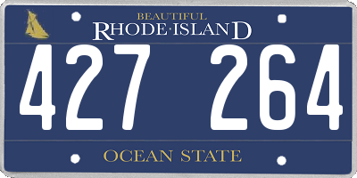 RI license plate 427264