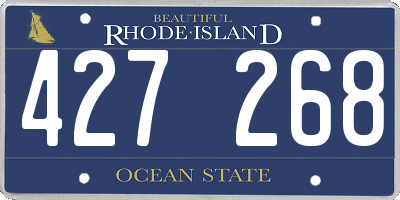RI license plate 427268