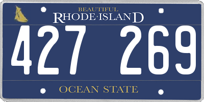 RI license plate 427269