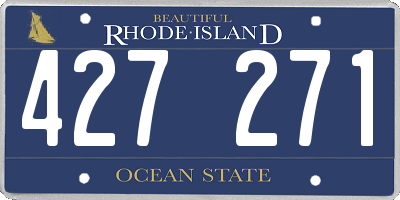 RI license plate 427271