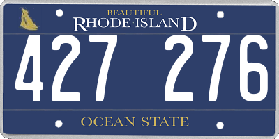 RI license plate 427276
