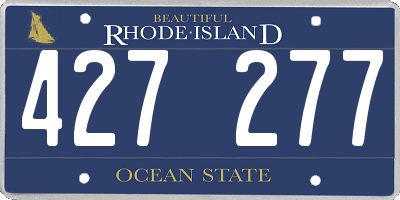 RI license plate 427277