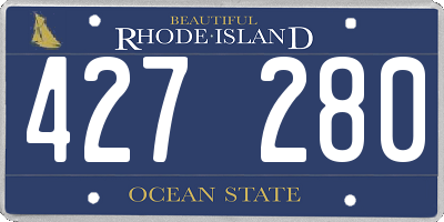 RI license plate 427280