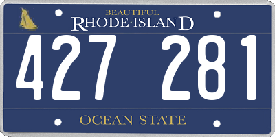 RI license plate 427281