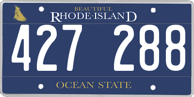 RI license plate 427288