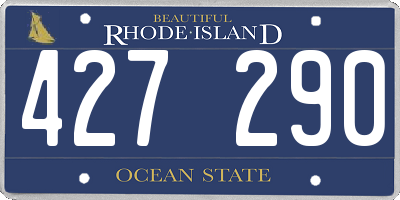 RI license plate 427290