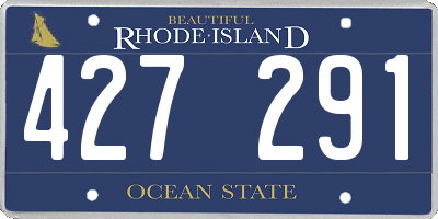 RI license plate 427291