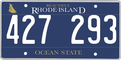 RI license plate 427293