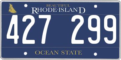 RI license plate 427299