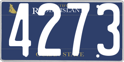 RI license plate 4273