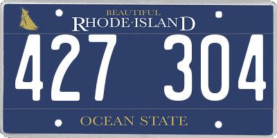 RI license plate 427304
