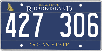RI license plate 427306
