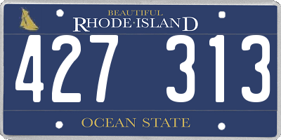RI license plate 427313