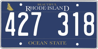 RI license plate 427318