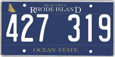 RI license plate 427319