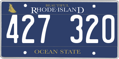 RI license plate 427320