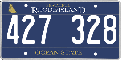 RI license plate 427328
