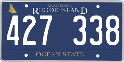 RI license plate 427338