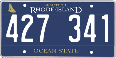 RI license plate 427341